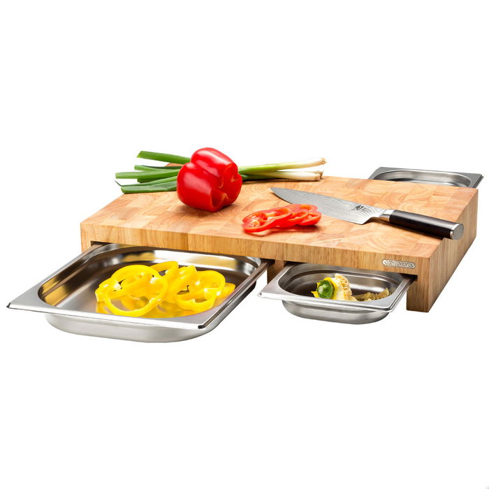 Continenta Tabla Cortar Con 3 Bandejas Acero Inoxidable 50x32.5cm Continenta Tabla Cortar Con 3 Bandejas Acero Inoxidable 50x32.5cm